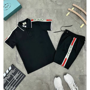 Set Áo Polo Cổ bẻ Mix Quần sooc Phối viền Chất vải Vân Nổi