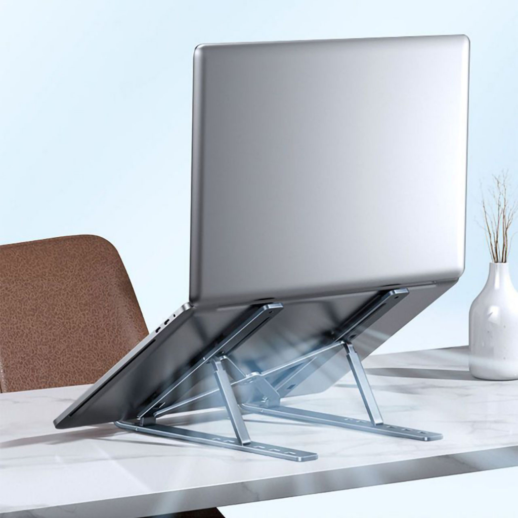 Giá Đỡ Laptop, Giá Đỡ Ipad, Macbook Bằng Nhôm Đúc Có Thể Điều Chỉnh Được Độ Cao, Đế Tản Nhiệt Kê Laptop, Giá Đỡ Máy Tính