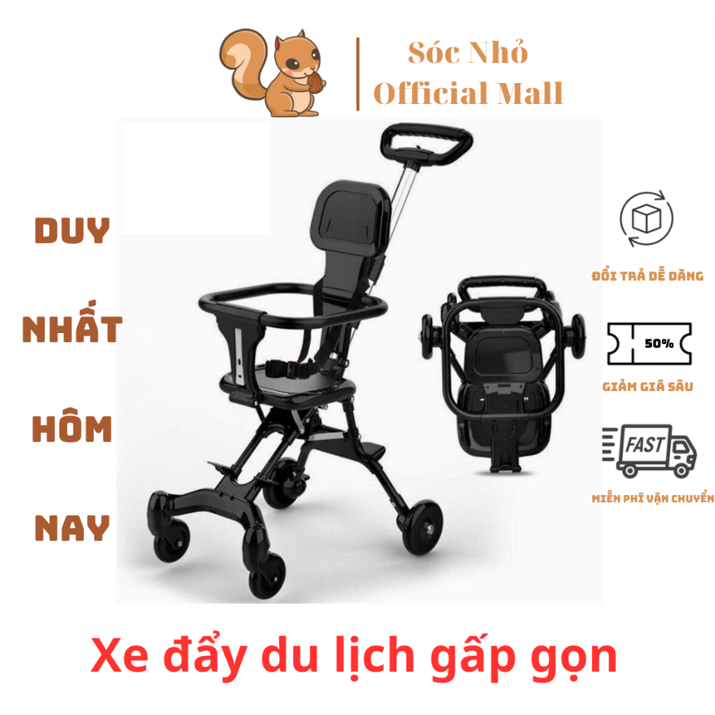 Xe Đẩy Cho Bé, Xe Đẩy Gấp Gọn Em Bé Đi Du Lịch Siêu Gọn Nhẹ