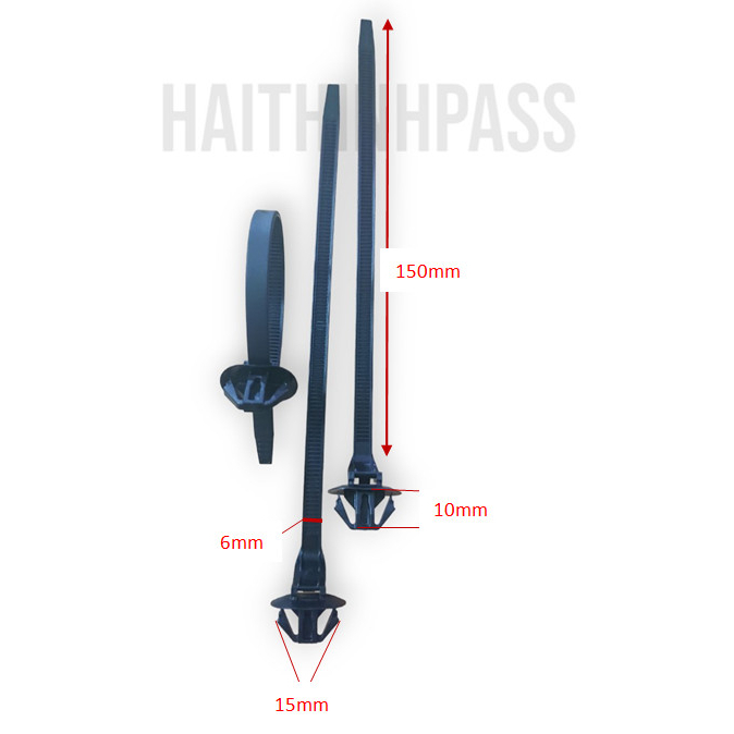 dây rút ghim nhựa, dây thít chuyên dùng cho ô tô.bịch 50 cái 6mm×150mm ...