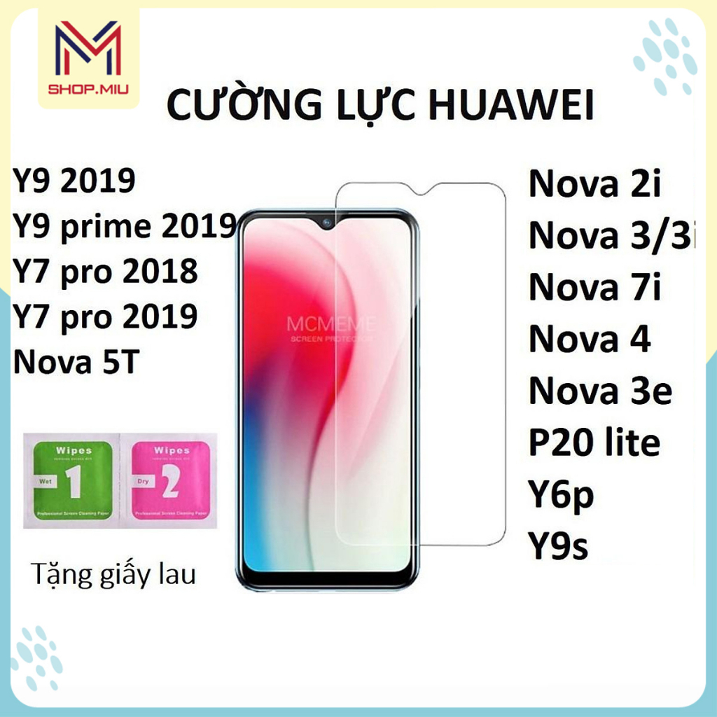 Cường lực trong suốt Nova 3i Nova 3 Nove 3e Y7 pro Y9 2019 Y9 prime ...