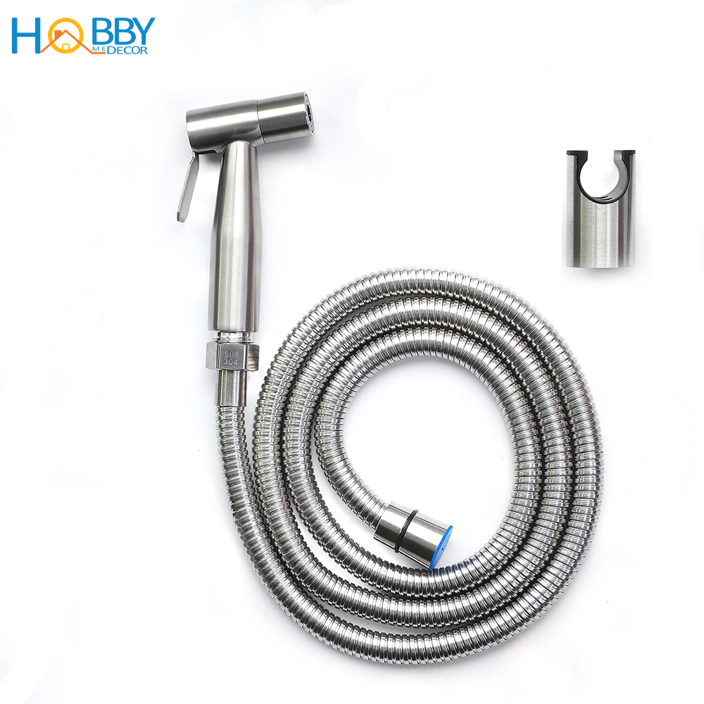 Bộ vòi xịt vệ sinh rửa toilet có dây sen tùy chọn HOBBY Home Decor VSR1 chuẩn Inox 304 - phun cực mạnh
