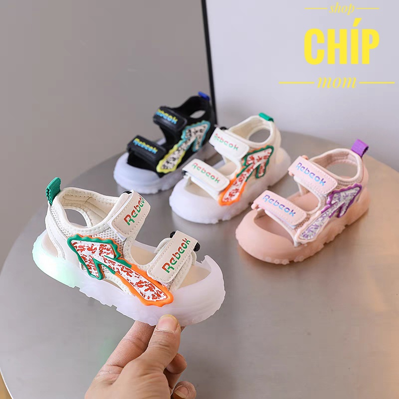 sandal (thanh lýđèn bé gái dép quai hậu cho bé trai có chỗng vấp bảo vệ chân quai ngang vải êm chân thấm mồ hôi QCCC 168