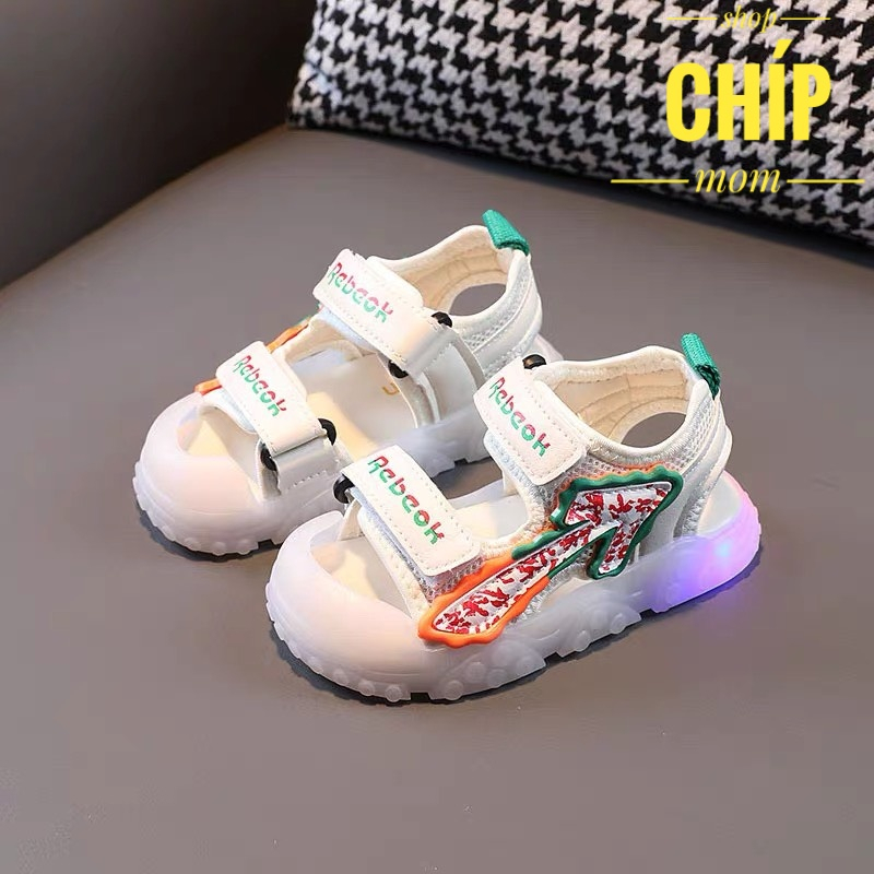 sandal (thanh lýđèn bé gái dép quai hậu cho bé trai có chỗng vấp bảo vệ chân quai ngang vải êm chân thấm mồ hôi QCCC 168