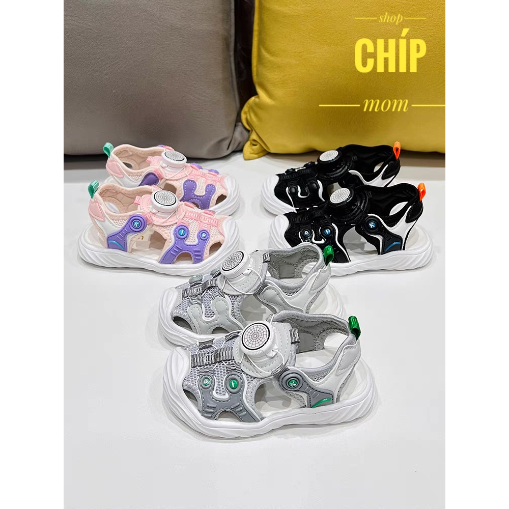 sandal bé trai dép quai hậu cho bé gái rọ bảo vệ chân cho bé trừ 1 tuổi quai vải khóa vặn hot tiện lợi đế êm 691
