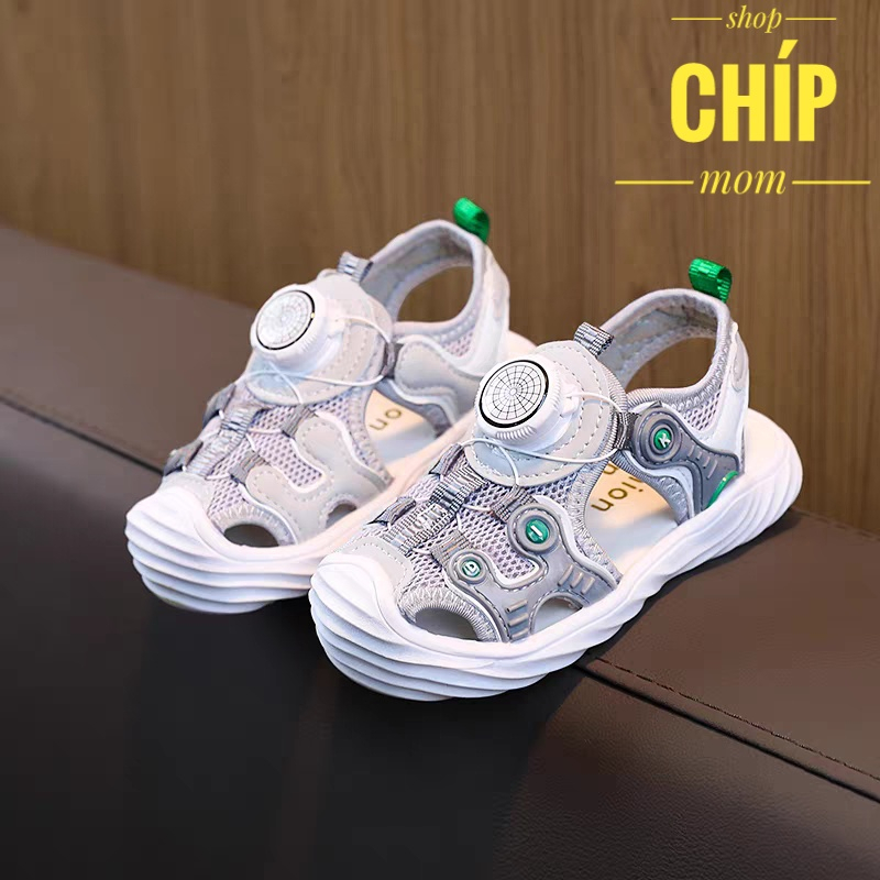 sandal bé trai dép quai hậu cho bé gái rọ bảo vệ chân cho bé trừ 1 tuổi quai vải khóa vặn hot tiện lợi đế êm 691