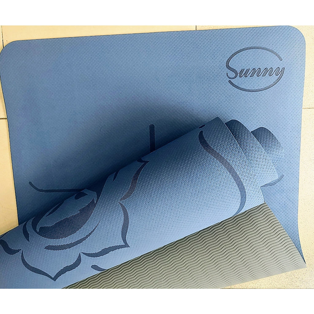 THẢM TẬP YOGA TPE SUNNY 2 LỚP 6MM - ĐỊNH TUYẾN (TẶNG TÚI ĐỰNG THẢM)
