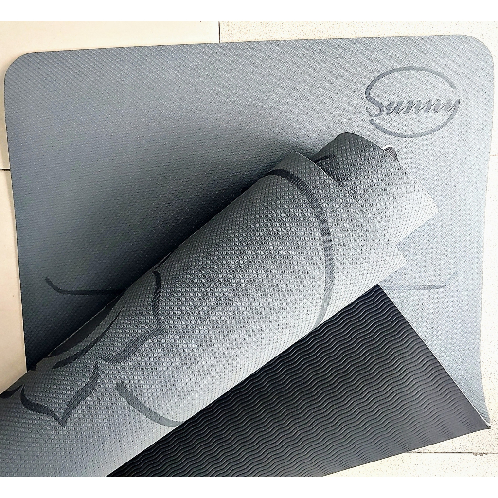 THẢM TẬP YOGA TPE SUNNY 2 LỚP 6MM - ĐỊNH TUYẾN (TẶNG TÚI ĐỰNG THẢM)