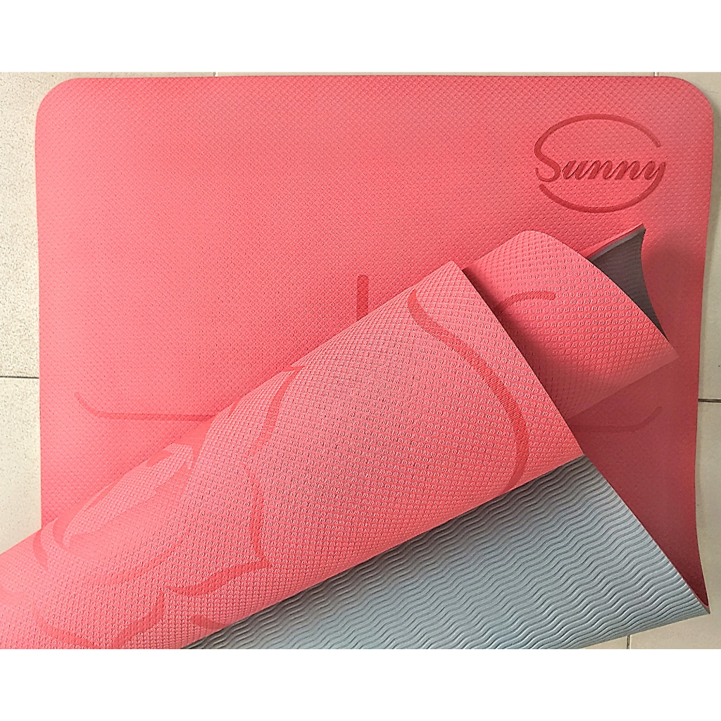 THẢM TẬP YOGA TPE SUNNY 2 LỚP 6MM - ĐỊNH TUYẾN (TẶNG TÚI ĐỰNG THẢM)