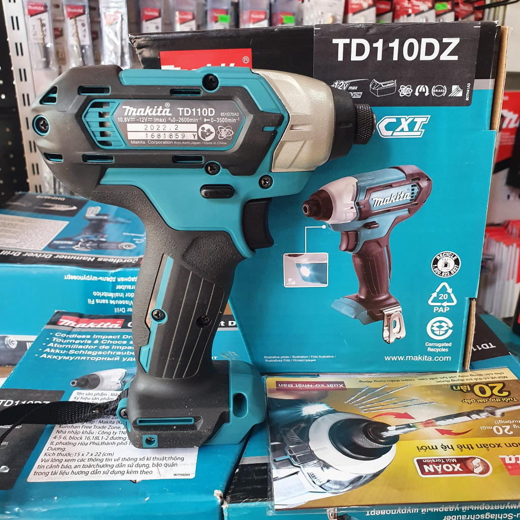 Máy vặn vít dùng pin 12v Makita TD110DZ TD110DSYE | Shopee Việt Nam