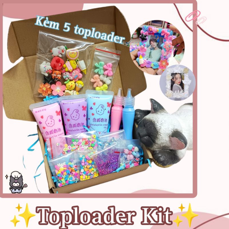 Toploader Kit Combo trang trí toploader kèm charm,kem keo trang trí ...