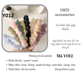 Bờm tóc nữ tính voan kính băng đô nữ Hàn Quốc nhiều màu Chồi accessories - Y012