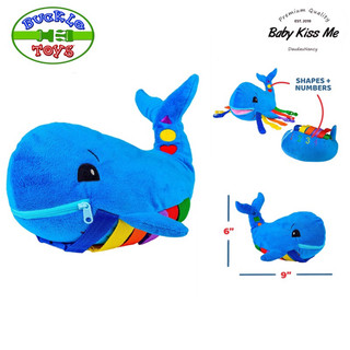 Đồ Chơi Khám Phá Kỹ Năng - Vận Động Tinh Montessori Cho Bé - Buckle Toys Blue Whale