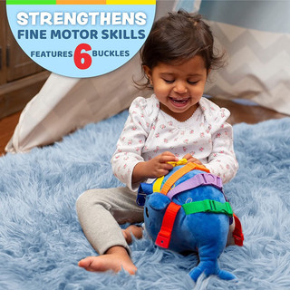 Đồ Chơi Khám Phá Kỹ Năng - Vận Động Tinh Montessori Cho Bé - Buckle Toys Blue Whale