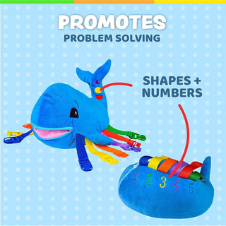 Đồ Chơi Khám Phá Kỹ Năng - Vận Động Tinh Montessori Cho Bé - Buckle Toys Blue Whale