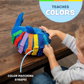 Đồ Chơi Khám Phá Kỹ Năng - Vận Động Tinh Montessori Cho Bé - Buckle Toys Blue Whale
