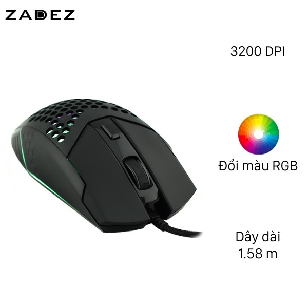 Chuột Gaming Zadez G151M Đen ( Like New ) | Shopee Việt Nam