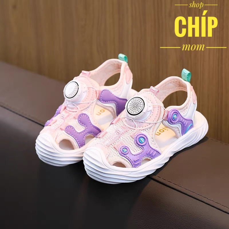 sandal bé trai dép quai hậu cho bé gái rọ bảo vệ chân cho bé trừ 1 tuổi quai vải khóa vặn hot tiện lợi đế êm 691