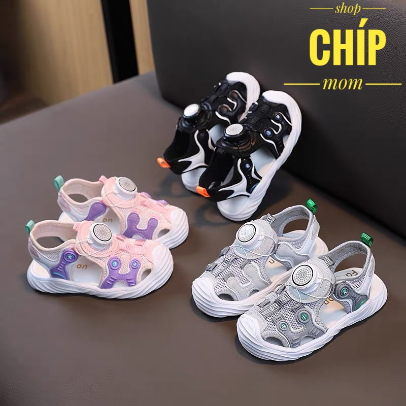 sandal bé trai dép quai hậu cho bé gái rọ bảo vệ chân cho bé trừ 1 tuổi quai vải khóa vặn hot tiện lợi đế êm 691