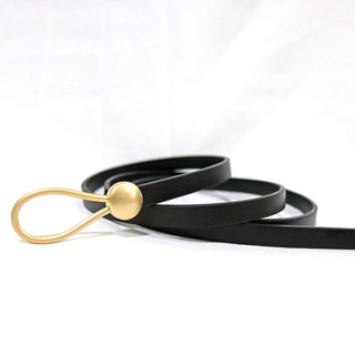 Thắt Lưng Dây Da PU B23 Bản 1cm Khóa Kim Loại Tròn Nhỏ Thanh Lịch Thiết Kế Thời Trang Cho Nữ Phong Cách Thanh Lịch