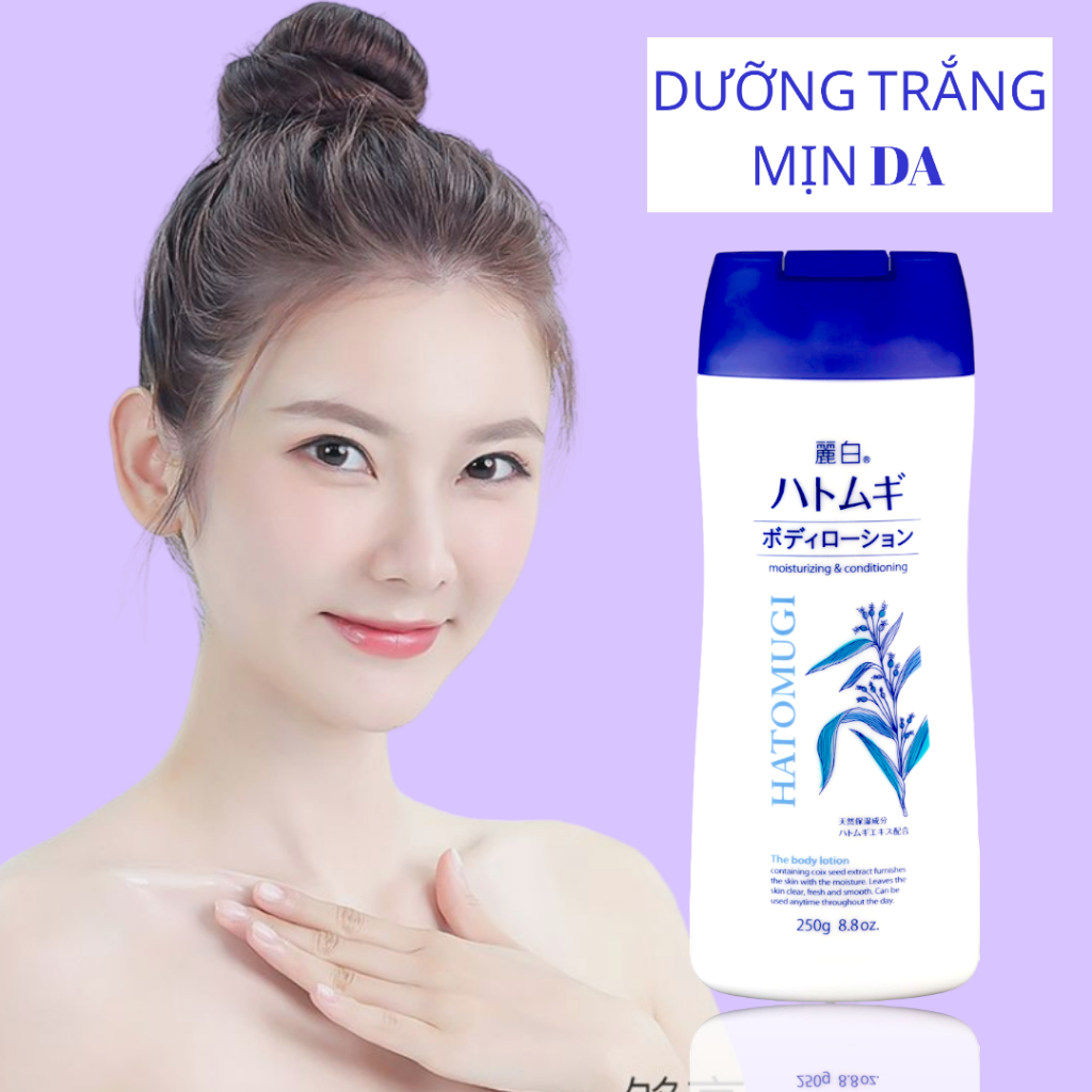 Lotion Dưỡng Thể Ban Đêm Reihaku Hatomugi Body Lotion Chống Khô Da Và Nhăn Da (Chai 250g)