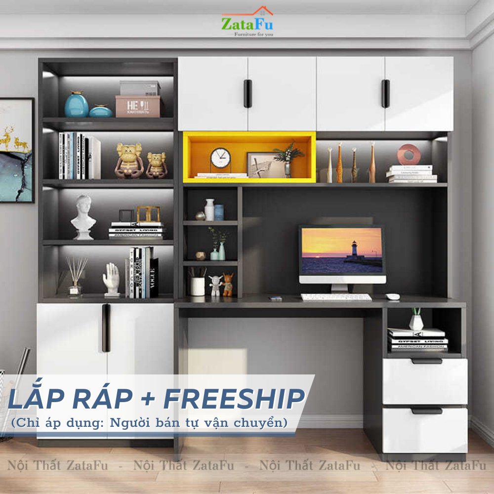 Bàn Làm Việc Tủ Trang Trí Kết Hợp Hoặc Tách Rời BLV-54 ZataFu | Shopee ...