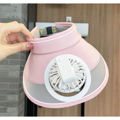Mũ Điều Hòa Chống Nắng Kèm Quạt 3 Tốc Độ Gió, Chống Tia Cực Tím, Mũ Lưỡi Trai Nửa Đầu Cho Mẹ và Bé,Có USB