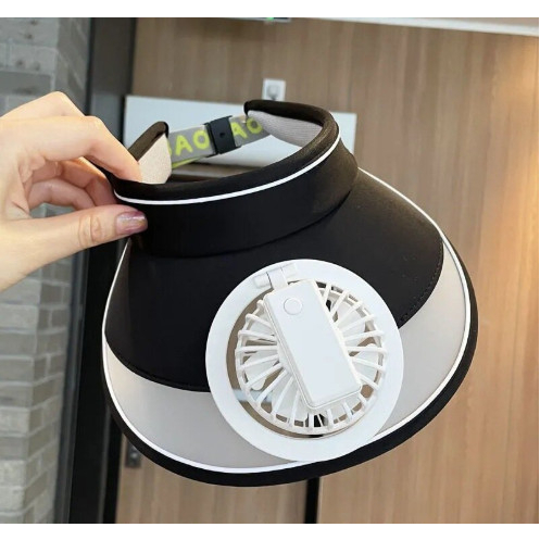 Mũ Điều Hòa Chống Nắng Kèm Quạt 3 Tốc Độ Gió, Chống Tia Cực Tím, Mũ Lưỡi Trai Nửa Đầu Cho Mẹ và Bé,Có USB