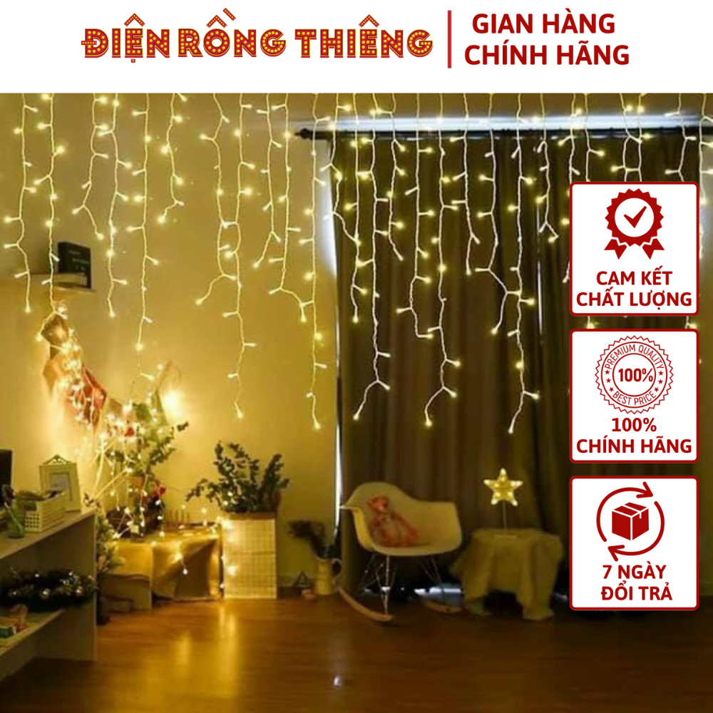 Rèm Mành ngắn màu vàng ngang 6Mx chiều dài 0.6mét, Mưa Led Rủ Đèn Led ...