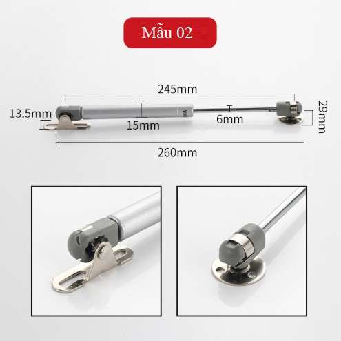 Ty Thủy Lực nâng đỡ, thanh thủy lực tự động đỡ cửa 100N,Tay Nâng Piston Thủy Lực, Tay Nâng Cánh Tủ Giảm Chấn