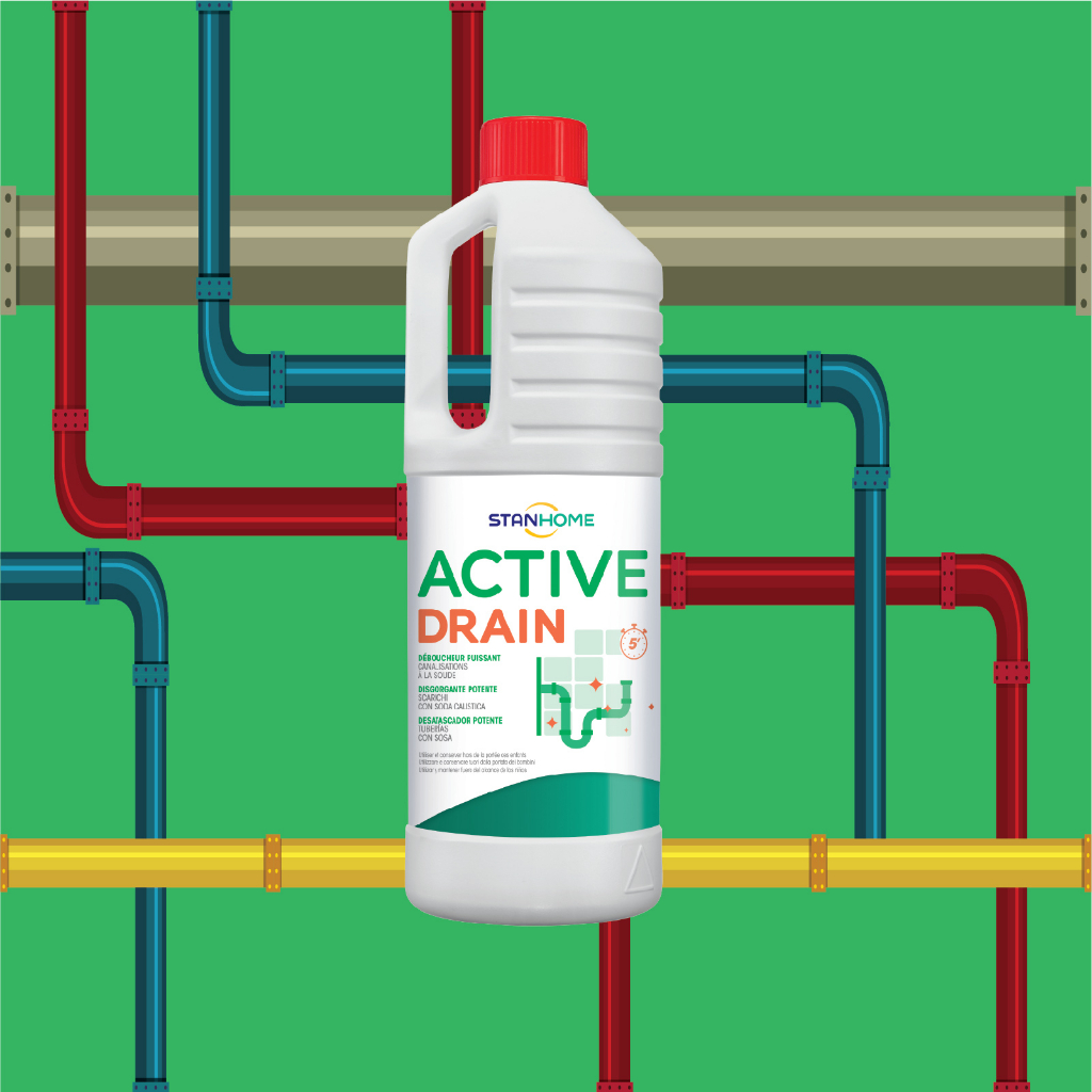 Ảnh Dung dịch thông tắc đường ống Stanhome active drain 1000ml 3