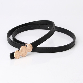 [HỎA TỐC] Thắt Lưng Da Đen Dây Nhỏ 1.2cm Nữ Cao Cấp Mặt Khóa Hình Nữ Hoàng Phong Cách Hàn Quốc Tiện Dụng Dễ Phối Đồ