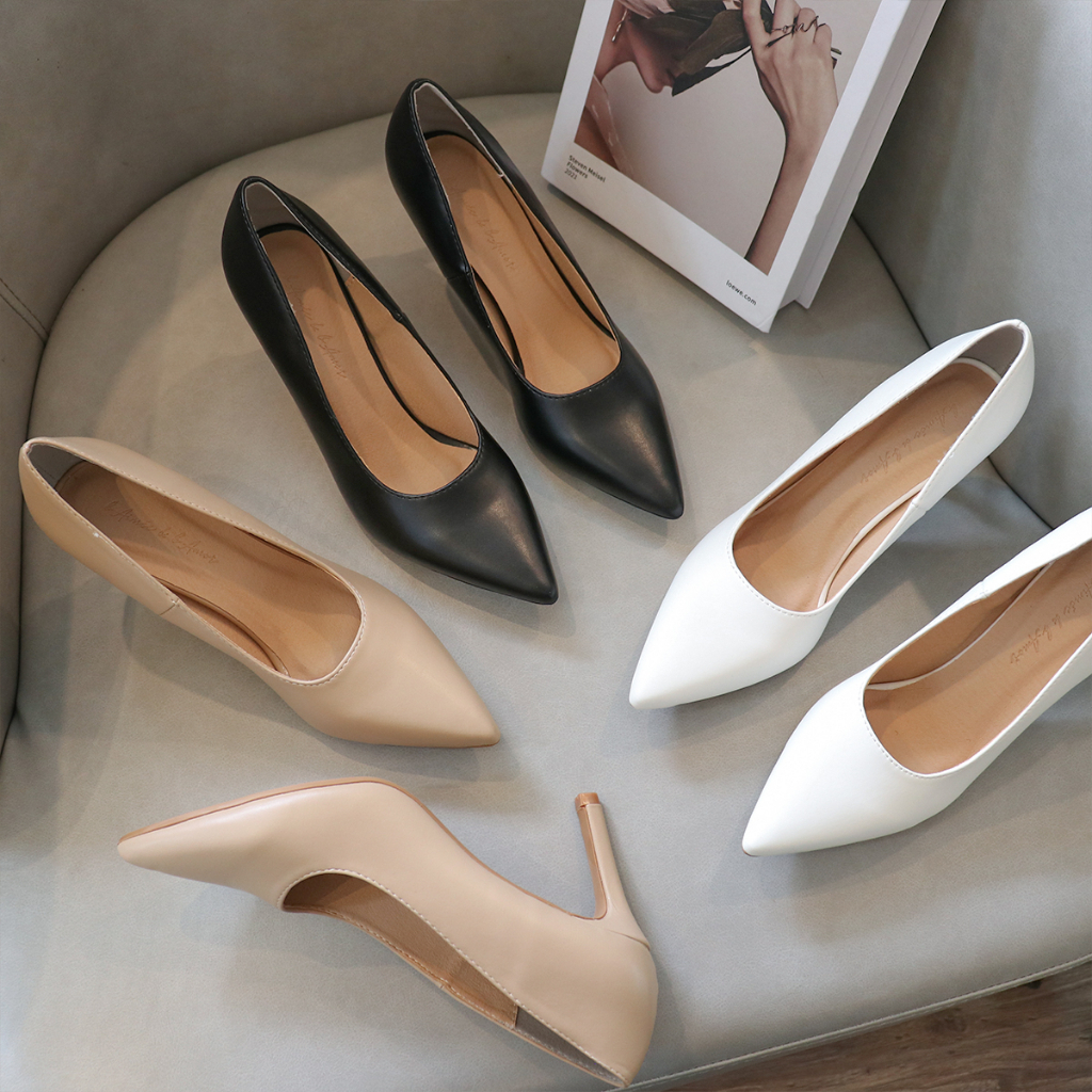 Giày cao gót nữ 7p Casual High Pumps Heels mũi nhọn gót nhọn thời trang công sở bAimée & bAmor - MS3018