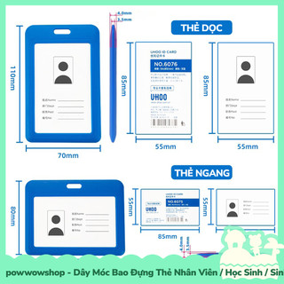 [Sẵn VN - Hỏa Tốc] Dây Móc Bao Đựng Thẻ Nhân Viên / Học Sinh / Sinh Viên Nhựa PC Phong Cách Đơn Giản Tinh Tế