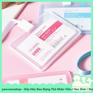 [Sẵn VN - Hỏa Tốc] Dây Móc Bao Đựng Thẻ Nhân Viên / Học Sinh / Sinh Viên Nhựa PP Trong Suốt 2 Mặt Đơn Giản Tinh Tế
