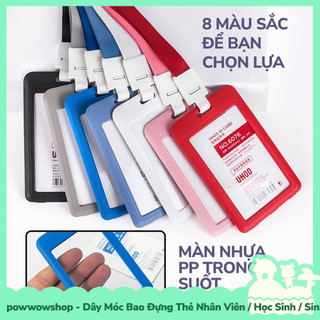 [Sẵn VN - Hỏa Tốc] Dây Móc Bao Đựng Thẻ Nhân Viên / Học Sinh / Sinh Viên Nhựa PC Phong Cách Đơn Giản Tinh Tế