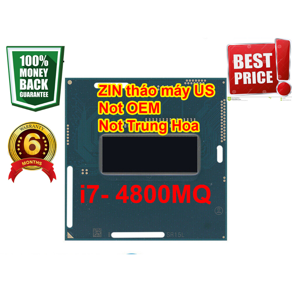 CPU Laptop i7-4800MQ i7 4800MQ nâng cấp cho Laptop thế hệ 4 (Tặng keo ...