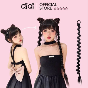Tóc Giả Tết Dài 70cm Kiểu ZicZac Đuôi Ngựa (giá 1 bên) QiQiShop