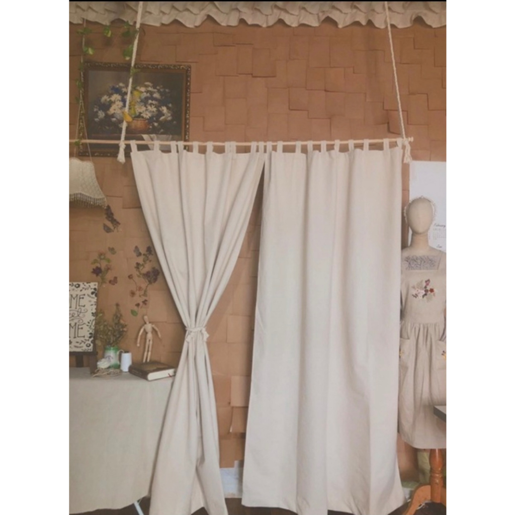 [Tặng Kèm Dây Rèm] Rèm Màn Cửa Vải Canvas Đẹp Loại 1 Phong Cách Vintage ...