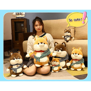 PLUSHIE - Thú nhồi bông mẫu BÉ CÚN SHIBA - AKITA khoác túi vải dễ thương nhiều màu🥰 hàng có sẵn 🌻🌻