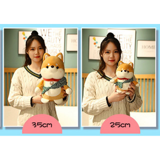 PLUSHIE - Thú nhồi bông mẫu BÉ CÚN SHIBA - AKITA khoác túi vải dễ thương nhiều màu🥰 hàng có sẵn 🌻🌻