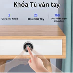 Ổ khóa vân tay thông minh cao cấp Khóa Tủ, Ngăn Kéo Vân tay, Bluetooth 3 chức năng cho ngăn kéo tủ văn phòng 30mm — ảnh 4
