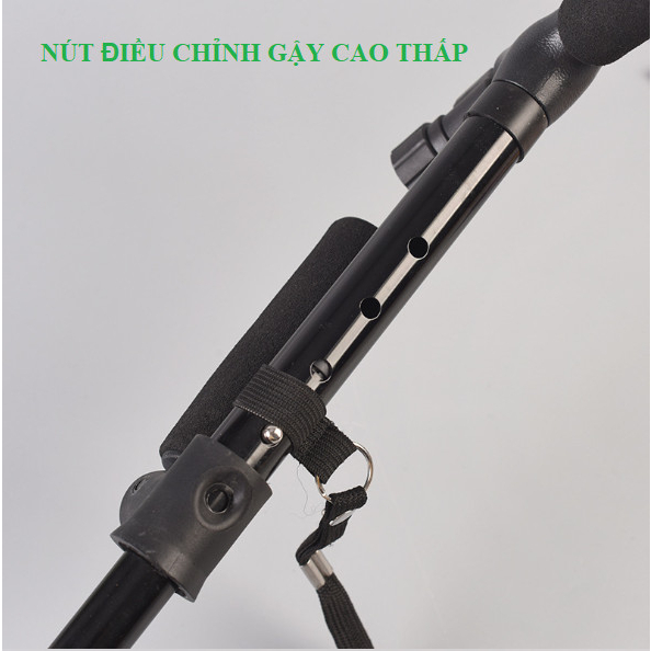 Gậy chống cho người già,gậy batoong, kết hợp đèn pin và tay vịn phụ, có thể gập gọn,trống chượt