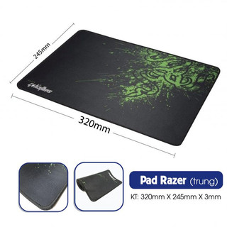 Lót chuột TyLoo RaZer chuyên game may viền chống bong vải 25x32x0.4cm
