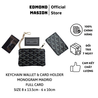 Balo EDMOND MASION MONOGRAM SS1 trắng tặng ví keychain và cardholder size  M/L balo cặp túi EDM