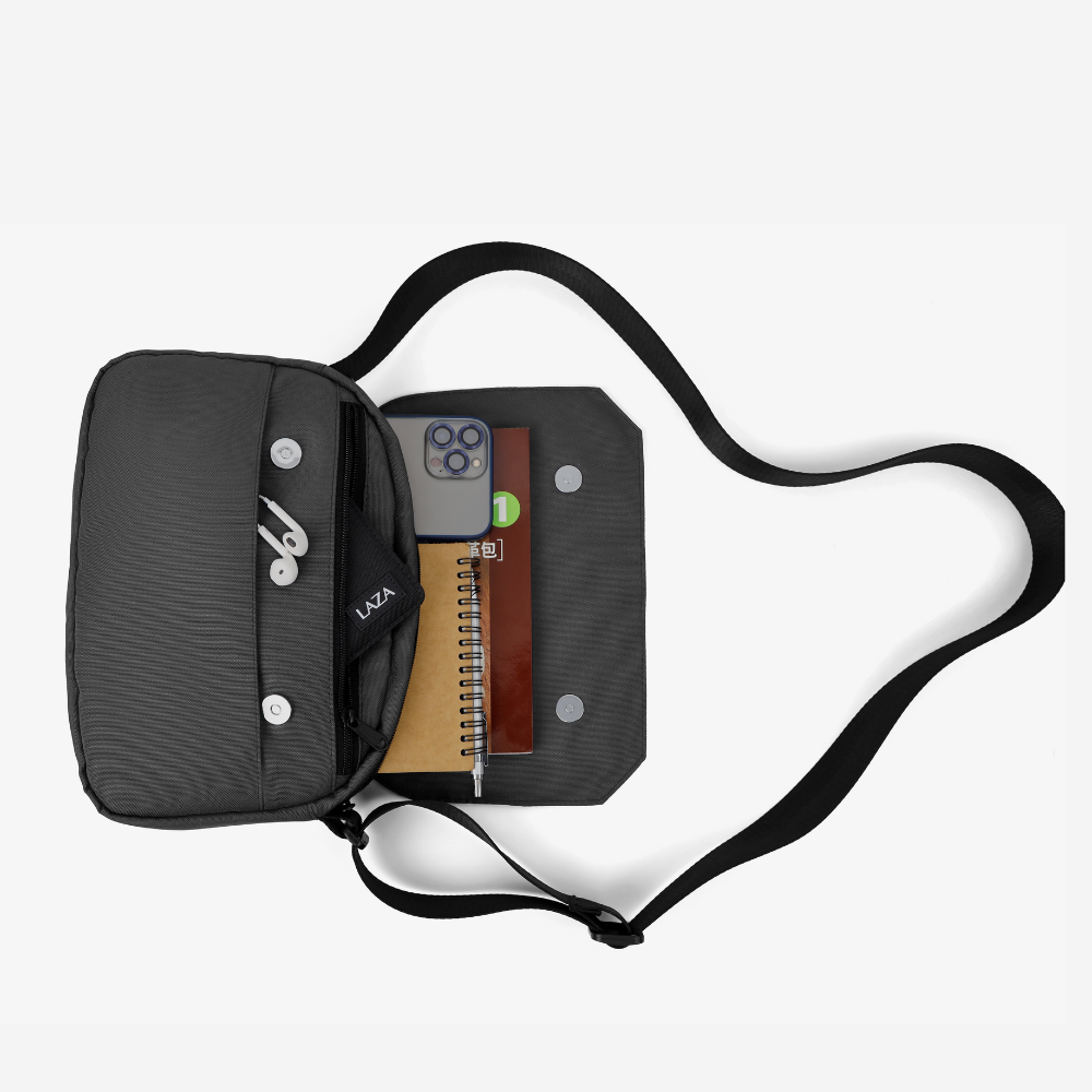 Ảnh Túi đeo chéo nam chất liệu canvas trượt nước cao cấp Suma Bag 473S - Thương hiệu LAZA 2