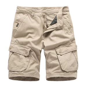 Quần short kaki túi hộp nam 6 túi có khóa kéo chất vải rằn ri lạnh dày dặn Akira