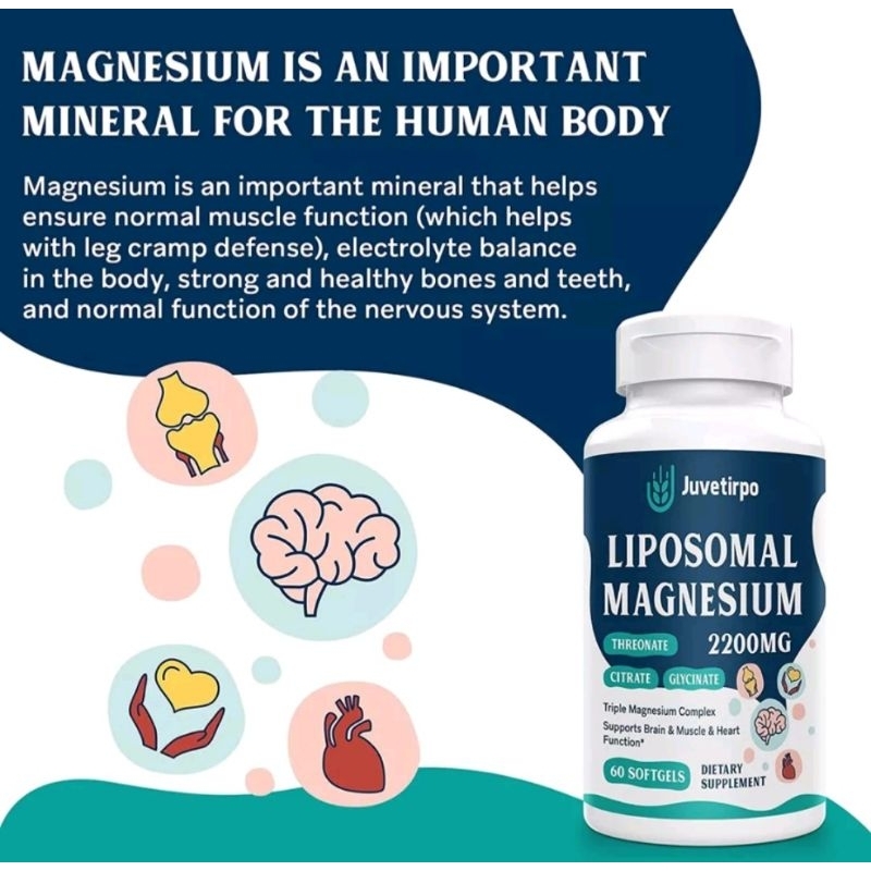 Viên Uống Bổ Sung 2200mg Liposomal Magnesium Lthreonate, magnesium