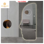 Gương toàn thân hình khuôn mặt VUA GƯƠNG cao cấp treo tường decor phòng khách, phòng ngủ, cửa hàng có đèn led cảm ứng — ảnh 1