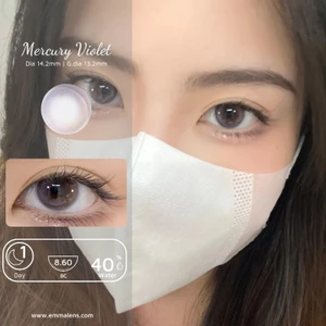 🌸 Kính áp tròng 1 ngày Mercury Violet - Lens 1 ngày màu tím baby / Emma Super Mini Contact Lens 🌸